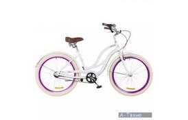 Велосипед Дорожник 26" CRUISE 2018 14G планет. рама-18" Al бело-фиолетовый (OPS-D-26-055) - Фото