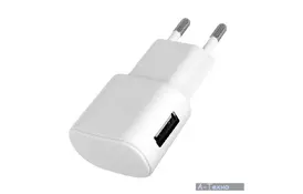 Зарядний пристрій Florence USB, 1.0A white (FW-1U010W) - Фото
