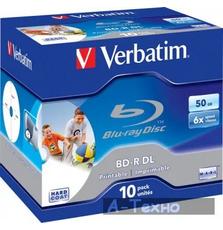 Диск BD Verbatim DL 50Gb 6x Jewel 10шт Wide Printabl (43736)