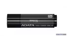 USB флеш накопитель ADATA 256GB S102PRO Gray USB 3.1 (AS102P-256G-RGY) - Фото