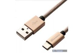 Дата кабель USB 3.0 - Type C, Cu, 3A, Gold, 1m, Grand-X (FC03) - Фото