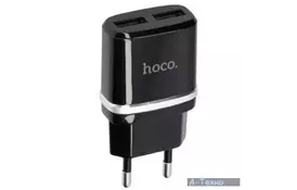 Зарядное устройство HOCO C12 2*USB, 2.4A, Black (65596) - Фото