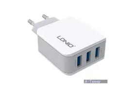 Зарядний пристрій LDNIO DL-A3301 3*USB, 3.1A, White (55420) - Фото