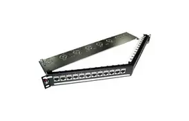 Патч-панель 19 угловая 24xRJ-45 STP cat.6A, DG+, 1U Molex (PID-00218) - Фото