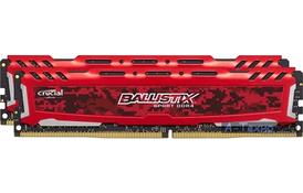 Модуль памяти для компьютера DDR4 16GB (2x8GB) 2666 MHz Ballistix Sport LT MICRON (BLS2C8G4D26BFSEK) - Фото