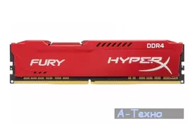 Модуль памяти для компьютера DDR4 8GB 2933 MHz HyperX FURY Red Kingston (HX429C17FR2/8) - Фото