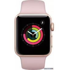 Смарт-часы Apple Series 3 GPS, 38mm Gold Aluminium Case with Pink Band (MQKW2FS/A)