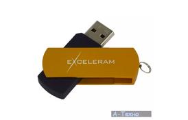 USB флеш накопичувач eXceleram 16GB P2 Series Gold/Black USB 3.1 Gen 1 (EXP2U3GOB16) - Фото