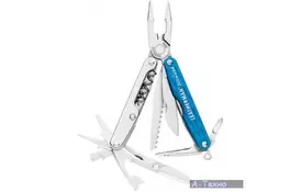Мультитул LEATHERMAN Juice CS4- Columbia Blue с кожаным чехлом (831938) - Фото