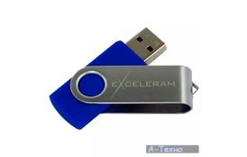 USB флеш накопитель eXceleram 8GB P1 Series Silver/Blue USB 2.0 (EXP1U2SIBL08) - Фото