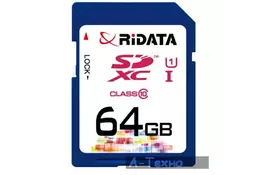 Карта памяти RiDATA SDXC 64GB Class 10 UHS-I (FF960213) - Фото