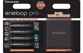 Акумулятор PANASONIC Eneloop Pro AA 2500 mAh * 4 + Case (BK-3HCDEC4BE) - Фото