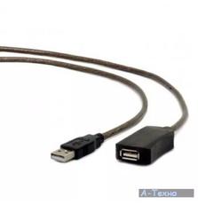 Дата кабель USB2.0, активный, 15 м, черный Cablexpert (UAE-01-15M)