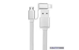 Дата кабель USB 2.0 AM to Lightning&Micro 5P 1.0m PATRON (CAB-PN-LIGHT-MIC-1M) - Фото