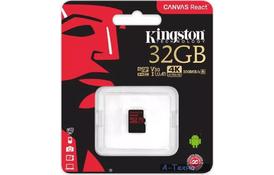 Карта памяти Kingston 32GB microSDHC class 10 UHS-I U3 (SDCR/32GBSP) - Фото