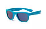 Детские солнцезащитные очки Koolsun Wawe неоново-голубые (Размер 1+) (KS-WANB001)