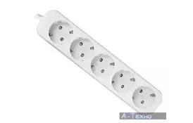 Сетевой удлинитель Defender E530 3.0 m 5 роз white (99230) - Фото