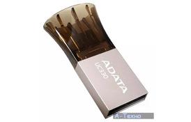 USB флеш накопичувач ADATA 64GB UC330 Black USB 2.0 OTG (AUC330-64G-RBK) - Фото