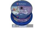 Диск DVD Verbatim 4.7Gb 16X CakeBox 50штWidePrintable (43512)