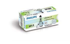 Лампа галогеновая Philips H11 LongLife EcoVision (12362LLECOC1) - Фото