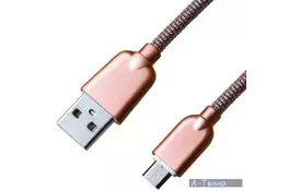 Дата кабель USB 2.0 AM to Micro 5P 1.0m Ace Rose gold CORD (CDA-M1-2RG) - Фото
