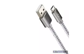 Дата кабель USB 2.0 AM to Lightning 1.0m Ace Silver CORD (CDA-L1-2SI) - Фото