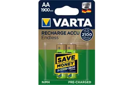 VARTA RECHARGEABLE ACCU ENDLESS AA 1900mAh BLI 2 NI-MH (56676101402) - Фото