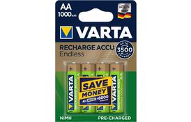 VARTA RECHARGEABLE ACCU ENDLESS AA 1000mAh BLI 4 NI-MH (56666101404) - Фото