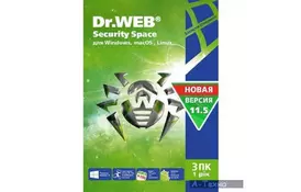 Антивірус Dr. Web Security Space, 2 ПК 1 год карт. конверт (KHW-B-12M-2-A3) - Фото