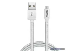Дата кабель USB 2.0 – Micro USB 1.0m Silver ADATA (AMUCAL-100CMK-CSV) - Фото