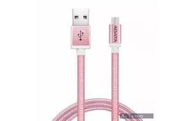 Дата кабель USB 2.0 – Micro USB 1.0m Rose Golden ADATA (AMUCAL-100CMK-CRG) - Фото