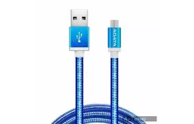 Дата кабель USB 2.0 – Micro USB 1.0m Blue ADATA (AMUCAL-100CMK-CBL) - Фото