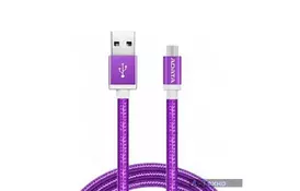 Дата кабель USB 2.0 – Micro USB 1.0m Purple ADATA (AMUCAL-100CMK-CPU) - Фото