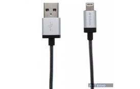 Дата кабель USB 2.0 AM to Lightning 0.3m silver Verbatim (48854) - Фото
