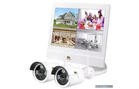 Комплект видеонаблюдения Partizan Outdoor Wireless Kit LCD 2MP 2xIP (81440) - Фото