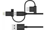 Дата кабель USB 2.0 AM to Lightning + Micro 5P + Type-C 1.2m Universal Belkin (F8J050BT04-BLK)