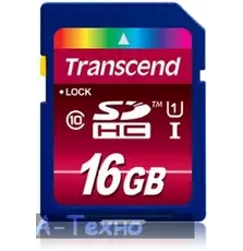 Карта памяти 16Gb SDHC UHS-1 Transcend (TS16GSDHC10U1)