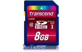 Карта пам'яті Transcend 8Gb SDHC UHS-1 (TS8GSDHC10U1) - Фото