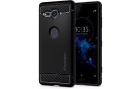 Чехол Spigen для Xperia XZ2 Compact Rugged Armor Black (G12CS23351)  - Фото