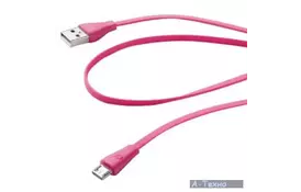 Дата кабель USB 2.0 AM to Micro 5P 1.0m pink CellularLine (USBDATACMICROUSBP) - Фото