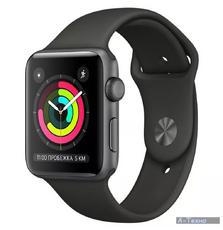 Смарт-часы Apple Watch Series 3 GPS, 42mm SpaceGrey Aluminium Case Black Band (MQL12FS/A)