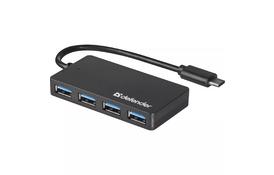 Концентратор Defender Quadro Transfer USB3.1 TYPE C - USB3.0, 4 port (83208) - Фото