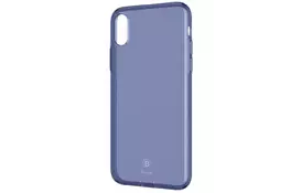 Чехол Baseus для iPhone X/Xs Simple Series Pluggy Transparent Blue - Фото