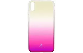 Baseus Glaze для iPhone X, Transparent pink (WIAPIPHX-GC04) - Фото