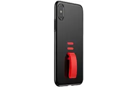 Чехол Baseus Little Tail для iPhone X, Black+red (WIAPIPHX-WB01)  - Фото