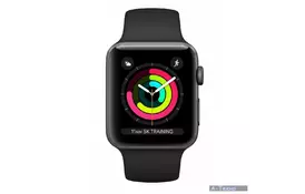 Смарт-годинник Apple Watch Series 3 GPS, 38mm Space Grey Aluminium Case with Blac (MTF02FS/A) - Фото