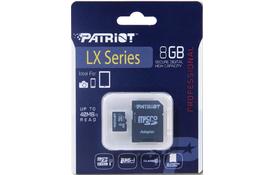 Карта памяти Patriot 8GB microSD class 10 UHS-I (PSF8GMCSDHC10) - Фото