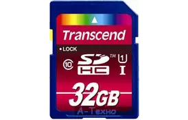 Карта памяти Transcend 32Gb SDHC class 10 UHS-I (TS32GSDHC10U1) - Фото