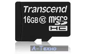Карта памяти Transcend 16Gb microSDHC class 10 (TS16GUSDC10) - Фото