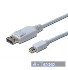 Кабель мультимедийный miniDisplayPort to DisplayPort 2.0m DIGITUS (AK-340102-020-W)